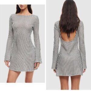 NWT Micas Striped Crochet Mini Dress